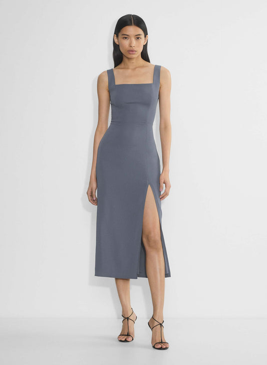 Vestido Midi com Fenda dos Anos 90