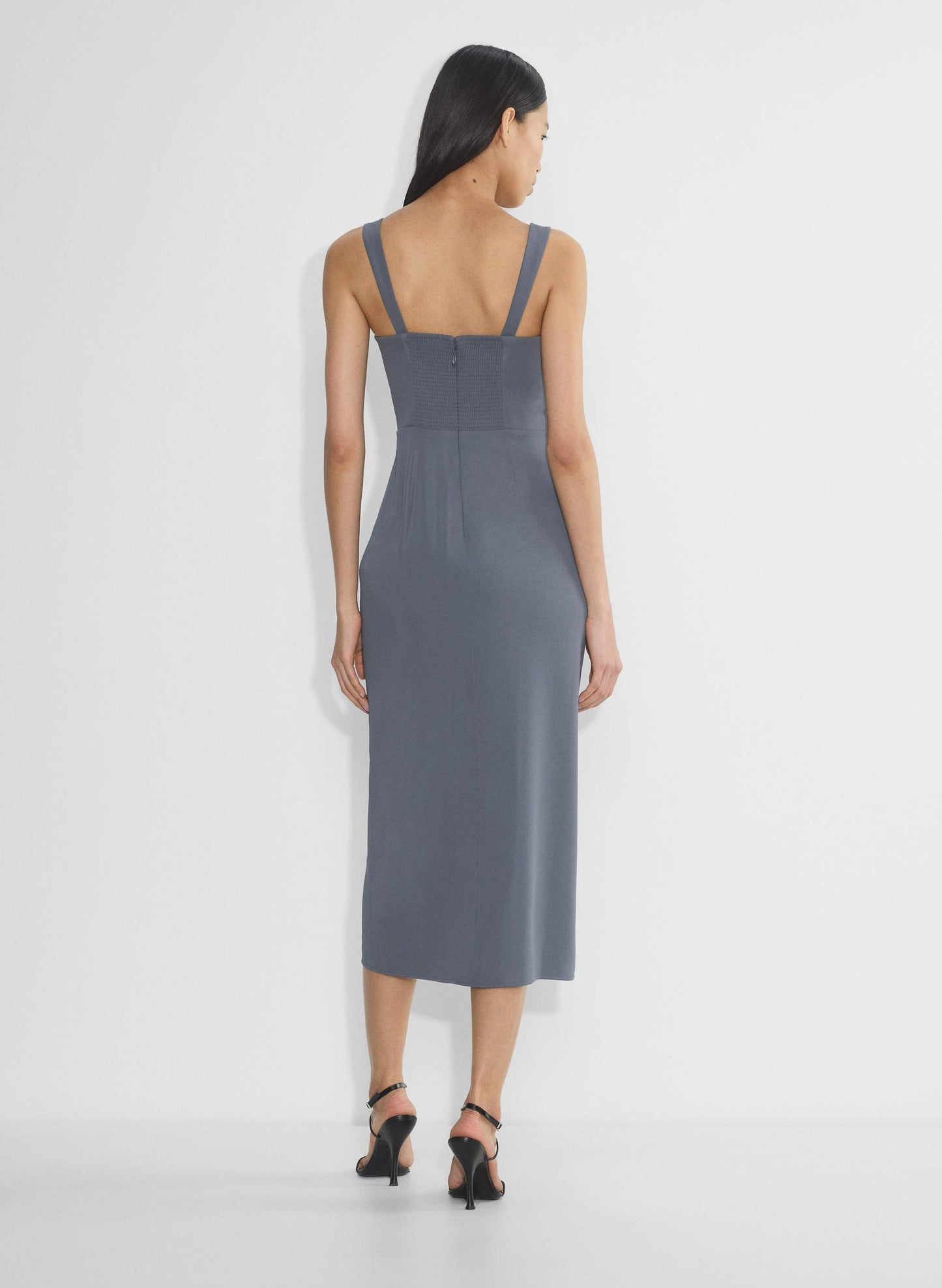 Vestido Midi com Fenda dos Anos 90